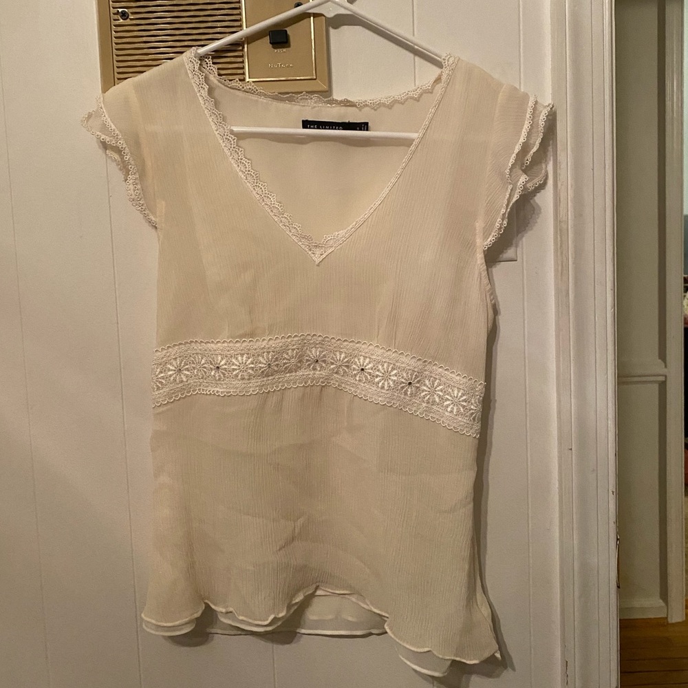 vintage floral lace blouse